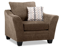 Febe Chenille Chair - Brown 