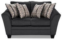 Febe Chenille Condo Loveseat - Charcoal 