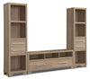 Glendale 3-Piece Entertainment Centre with 60\" TV Opening – Weathered White