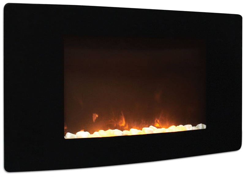 Barcelona 35\" Curved Wall-Mount Fireplace