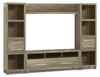 Glendale 99\" 4-Piece Entertainment Centre with Storage and Cable Management for TVs up to 65\"- Grey
