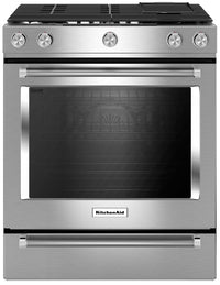 KitchenAid 6.5 Cu. Ft. Gas Range with AquaLift® and Self-Clean - Stainless Steel - KSGB900ESS 