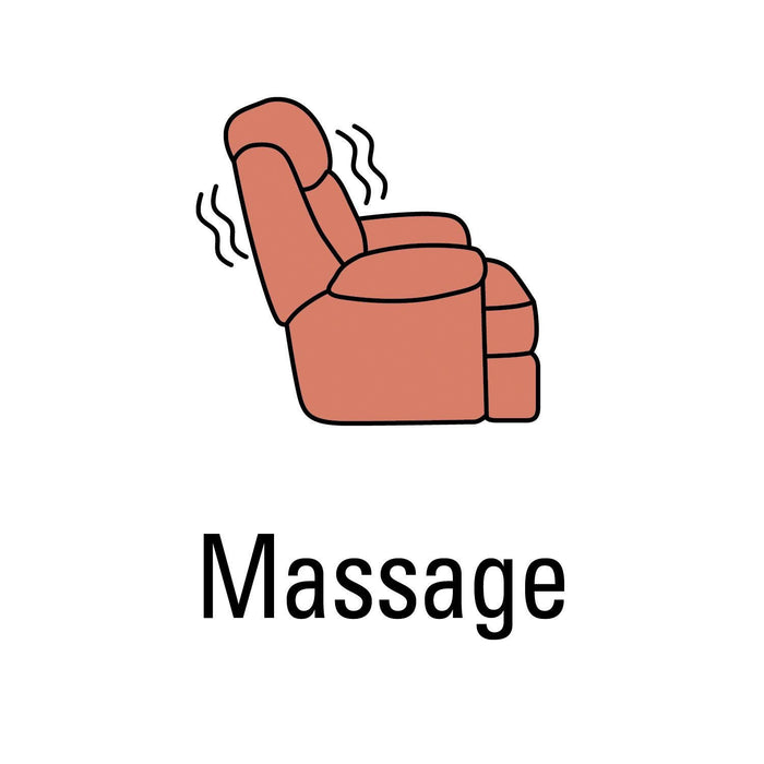 Recliner 5598 Bonded Leather Massage Recliner with Storage Arms - Putty