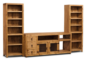 Santa Fe Rusticos 3 Piece Entertainment Centre with Storage and Cable Management for TVs up to 70