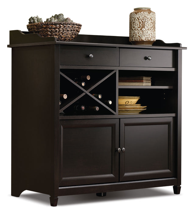 Edge Water Accent Cabinet with Wine Storage – Estate Black
