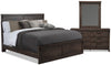 Grayson 5pc Bedroom Set with Bed, Dresser & Mirror, Made in Canada, Rustic, Dark Grey - King Size