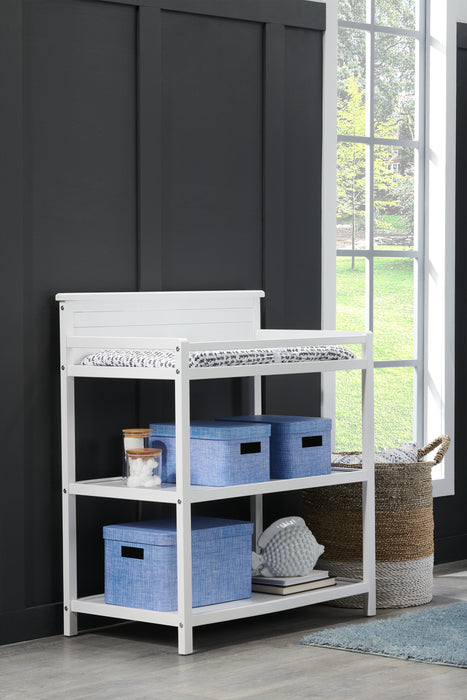 Harper Baby Change Table with Changing Pad - White