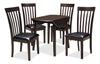 Hammis 3pc Drop-Leaf Dining Set with Table & 2 Chairs, 36