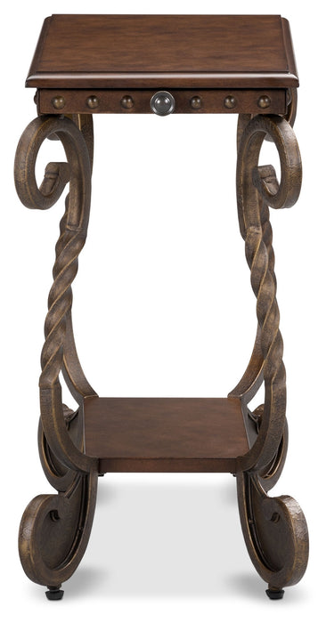 Cordoba Chairside Table – Dark Brown