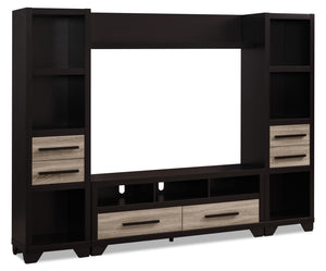 Glendale 4 Piece Entertainment Centre with Storage and Cable Management for TVs up to 65