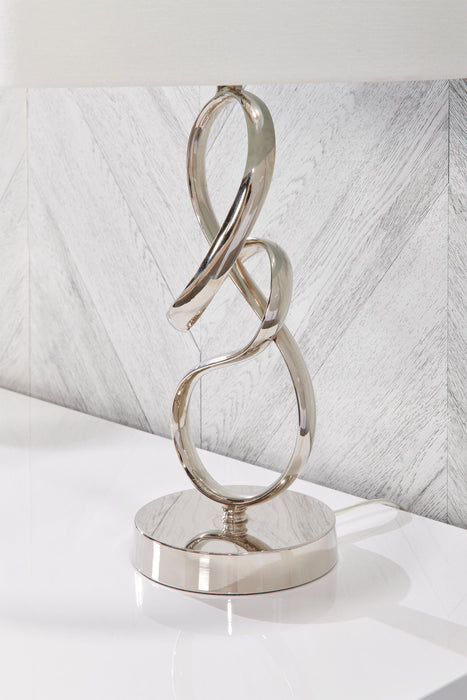 26\" Chrome Swirl Table Lamp