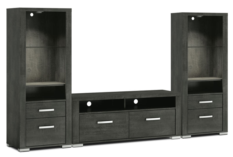 Allendale 3-Piece Entertainment Centre with 56\" TV Opening and Open Piers - Anthracite