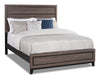 Kate Panel Bed with Headboard & Frame, Grey/Brown - King Size