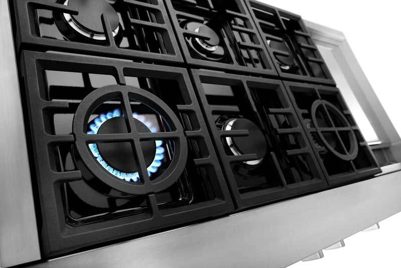 KitchenAid 48\" 6-Element Gas Cooktop - Stainless Steel - KCGC558JSS