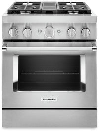 KitchenAid 4.1 Cu. Ft. Smart Gas Range with Self-Clean - Stainless Steel - KFGC500JSS 