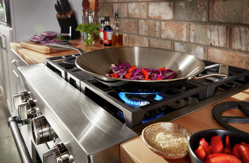 KitchenAid 4.1 Cu. Ft. Smart Gas Range with Self-Clean - Milkshake - KFGC500JMH