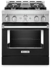 KitchenAid 4.1 Cu. Ft. Smart Dual Fuel Range with Self-Clean - Imperial Black - KFDC500JBK