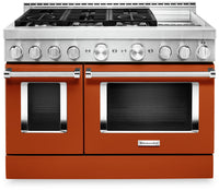 KitchenAid 5.1 Cu. Ft. Smart Dual Fuel Range with Self-Clean - Yellow Pepper - KFDC506JYP