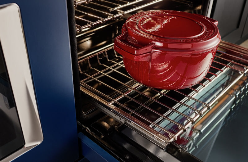 KitchenAid 6.3 Cu. Ft. Smart Dual Fuel Range with Self-Clean and Griddle - Ink Blue - KFDC558JIB