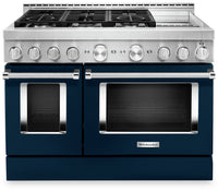 KitchenAid 5.1 Cu. Ft. Smart Dual Fuel Range with Self-Clean - Miami Blue - KFDC506JMB