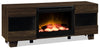 Max 62\" TV Stand with Log Firebox – Elm Brown