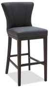 Quinn Barstool with Vegan Leather Fabric - Grey