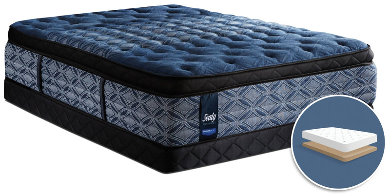 Sealy Posturepedic Plus Mornington Medium Euro Pillow-Top Low-Profile Full Mattress Set