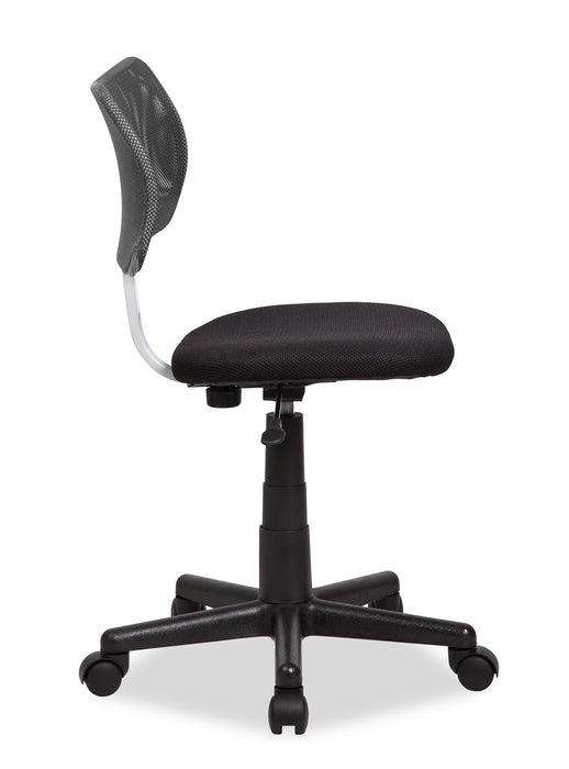 Leigh 16\" Office Chair - Black with Mesh Back