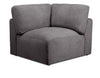 Lotus Chenille Corner Chair - Charcoal