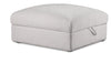 Lotus Chenille Ottoman - Linen