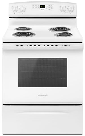 Amana 4.8 Cu. Ft. Electric Range with Self-Clean - White - YACR4503SFW