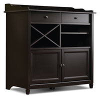 Edge Water Accent Cabinet with Wine Storage – Estate Black