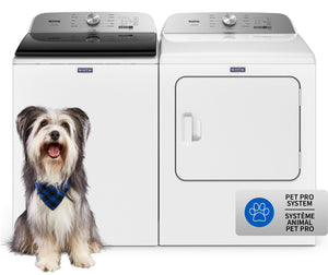 Maytag 5.4 Cu. Ft. Pet Pro Top-Load Washer and 7 Cu. Ft. Gas Dryer - White