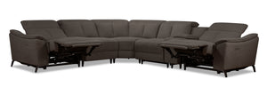 Matrix 6-Piece Power Reclining Sectional - Metal 