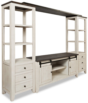 Madison Rustic 4 Piece Entertainment Centre with Storage and Cable Management for TVs up to 65