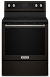 KitchenAid 6.4 Cu. Ft. Electric Range with AquaLift® and Self-Clean - Black Stainless Steel with PrintShield™ Finish - YKFEG500EBS