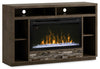 Arlington 60\" TV Stand with Glass Ember Firebox – Bordeaux