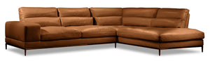 Milan 2-Piece Right-Facing Sectional - Brown