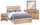 Mojave 6pc Bedroom Set with Bed, Dresser, Mirror & Nightstand, Rustic, Brown - Full Size