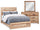 Mojave 5pc Bedroom Set with Bed, Dresser & Mirror, Rustic, Brown - King Size