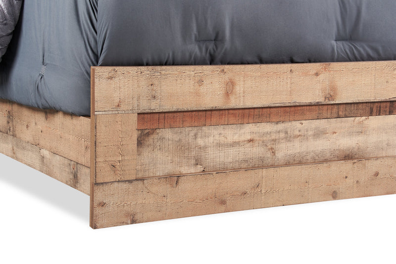 Mojave 5pc Bedroom Set with Bed, Dresser & Mirror, Rustic, Brown - Queen Size