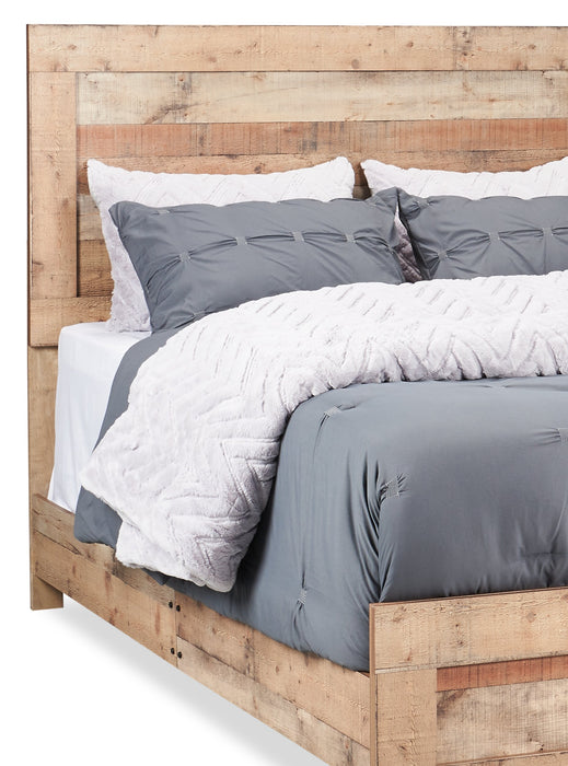 Mojave 5pc Bedroom Set with Bed, Dresser & Mirror, Rustic, Brown - Queen Size