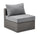 ["Morris Armless Outdoor Patio Chair - Hand-Woven Resin Wicker, Olefin Fabric, UV & Weather Resistant - Grey"]