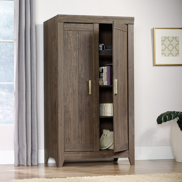 Adept Wide Storage Cabinet - Fossil Oak