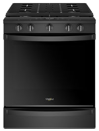 Whirlpool 5.8 Cu. Ft. Smart Gas Range with Air Fry and AquaLift® - Black - WEG750H0HB 