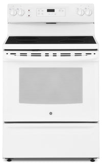 GE 5 Cu. Ft. Electric Range with Dual Bake Element and Certified Sabbath Mode - White - JCBS630DKWW 