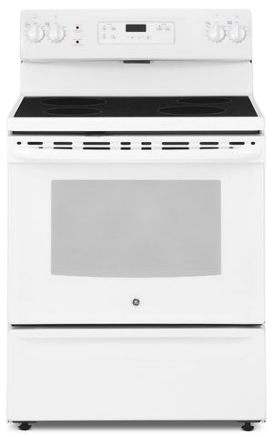 GE 5 Cu. Ft. Electric Range with Dual Bake Element and Certified Sabbath Mode - White - JCBS630DKWW