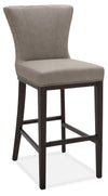 Quinn Barstool with Vegan Leather Fabric - Taupe