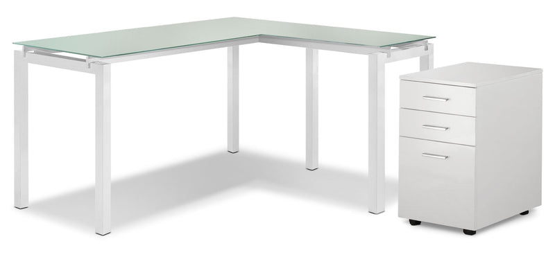 Bexley 2-Piece Desk and Filing Cabinet Package