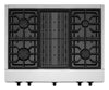 KitchenAid 36\" Commercial-Style Gas Cook top with Grill – KGCU462VSS